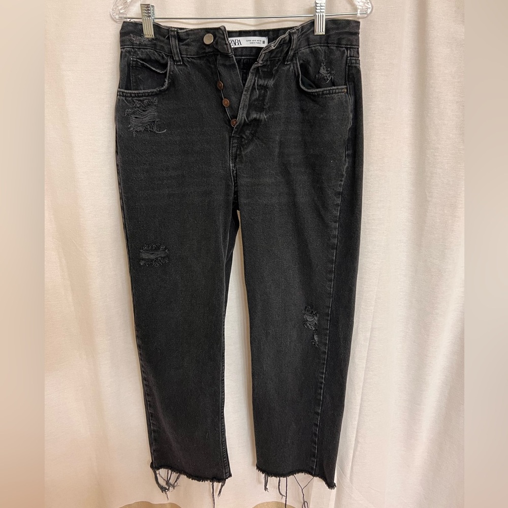 Zara Charcoal Denim Jeans